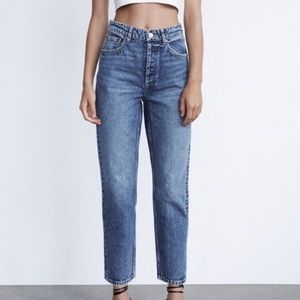 Zara high rise straight leg jeans